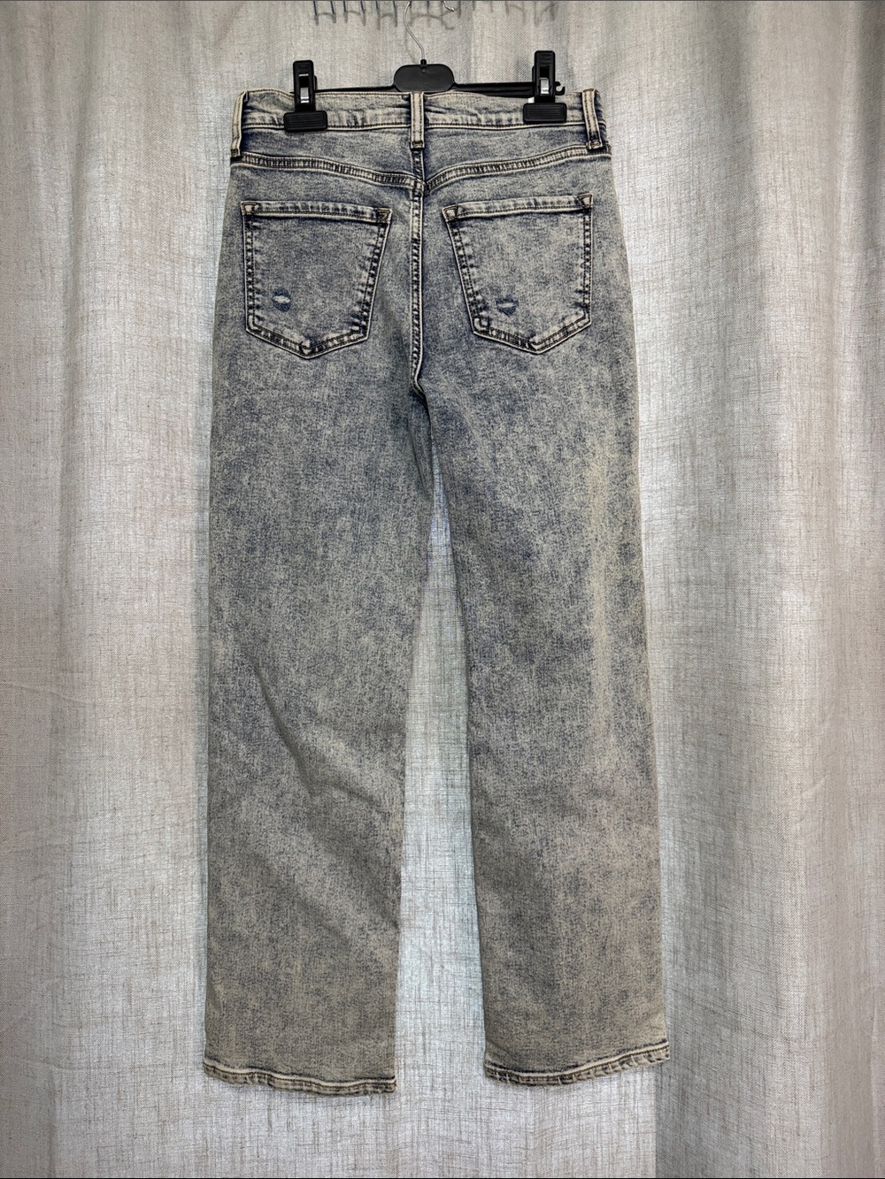 Altar’d State High-Waisted Distressed Straight Leg Jeans - Acid Wash - Picture 6 of 11